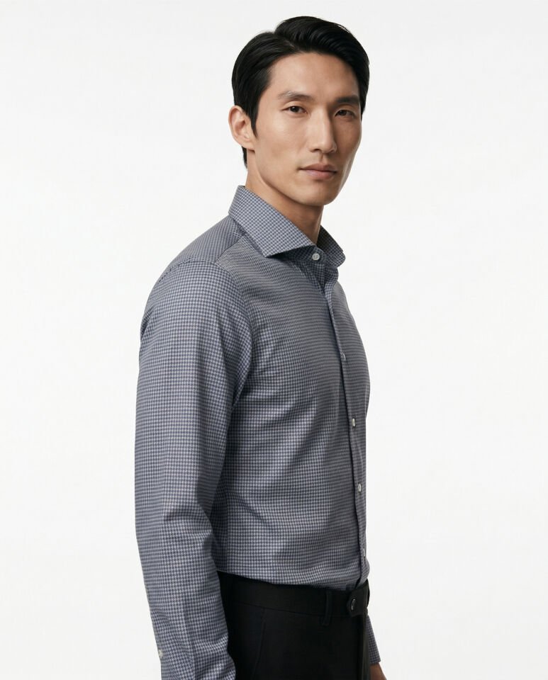 Lecce İtalyan Yaka Gömlek Lacivert - 40