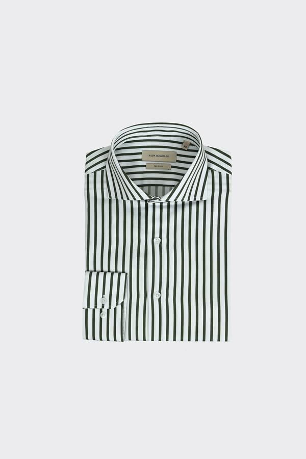 İtalyan Yaka Gömlek Yeşil - 40