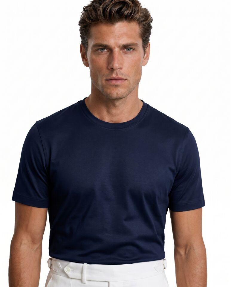 Daily Bis.Yaka Tshirt Lacivert - XL