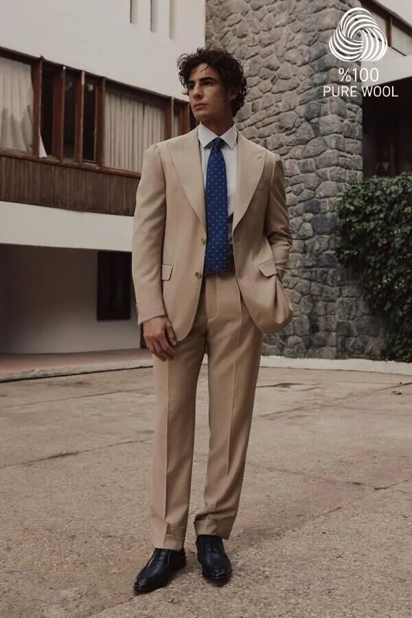 Ferentino Takım Elbise Bej - 50