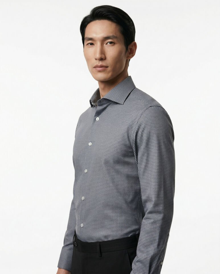 Lecce İtalyan Yaka Gömlek Lacivert - 42