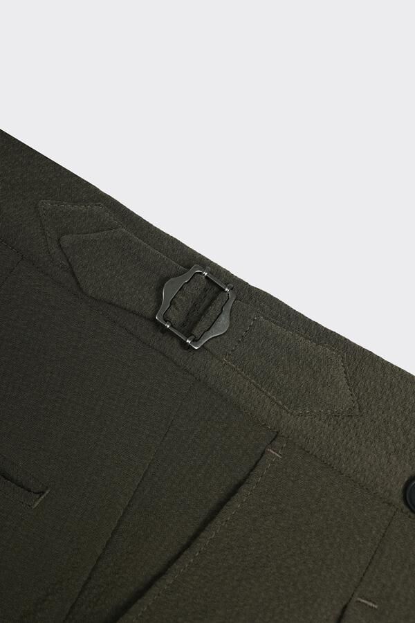 Çift Pile Pantolon Haki - 46