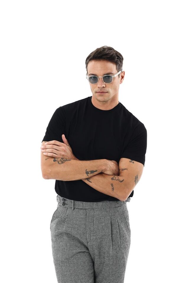 Çift Pile Pantolon Siyah - 48