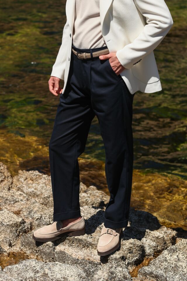 Modern Fit Pantolon Lacivert - 44