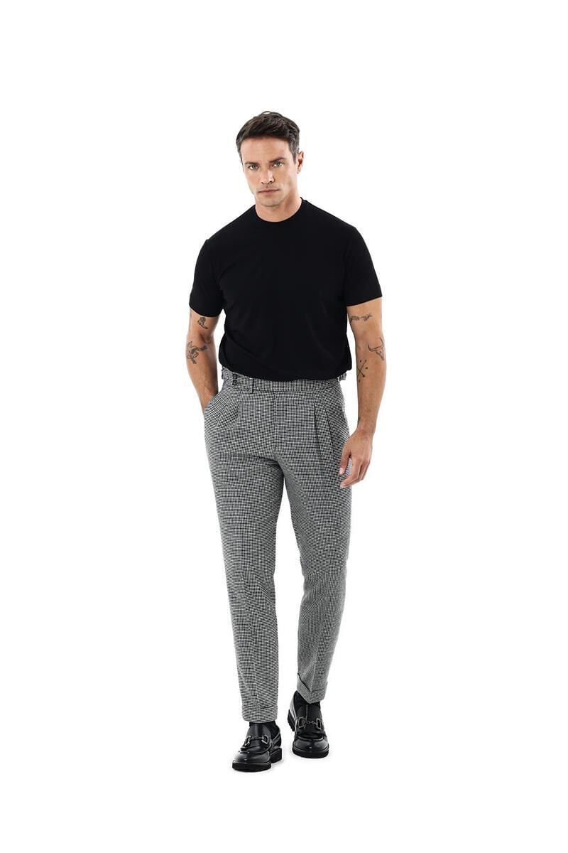 Çift Pile Pantolon Siyah - 50