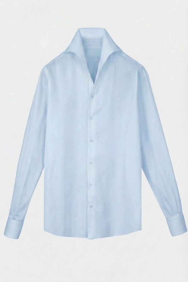 Sicilya Americano Yaka Gömlek Mavi - 40