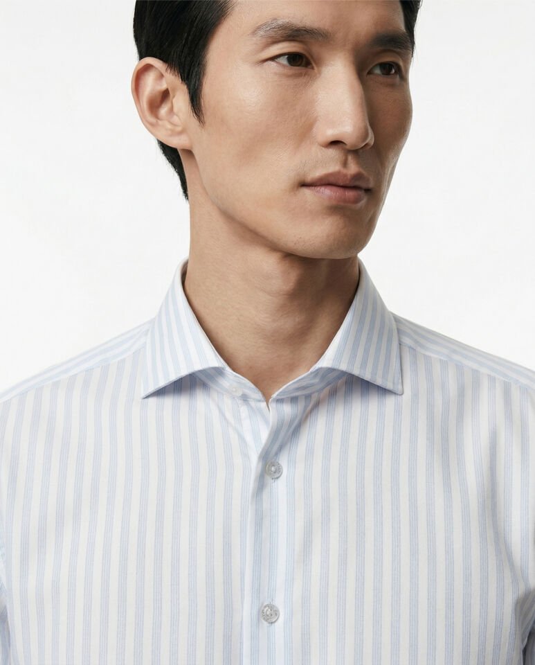 Bari İtalyan Yaka Gömlek Mavi - 40