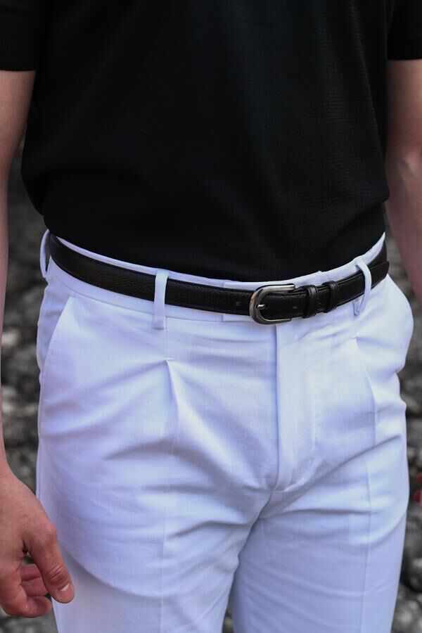 Modern Fit Pantolon Beyaz - 48