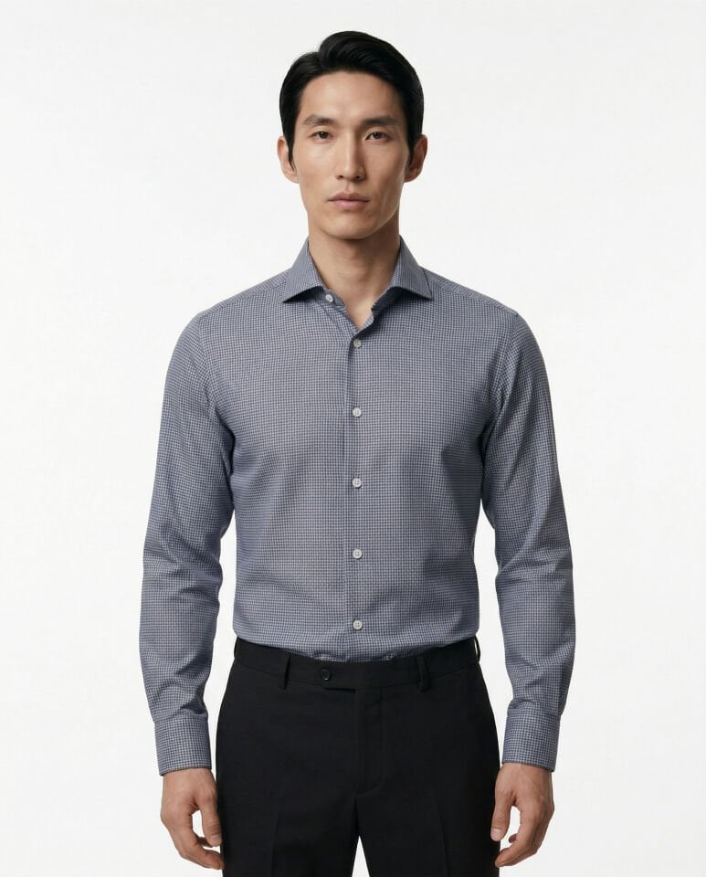 Lecce İtalyan Yaka Gömlek Lacivert - 46