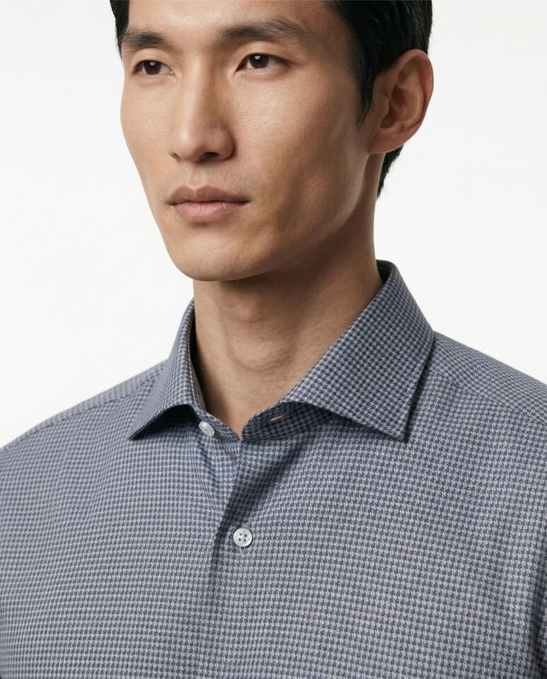 Lecce İtalyan Yaka Gömlek Lacivert - 46