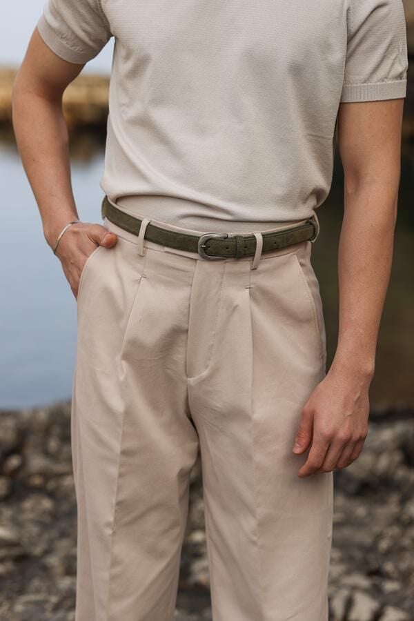 Modern Fit Pantolon Bej - 50