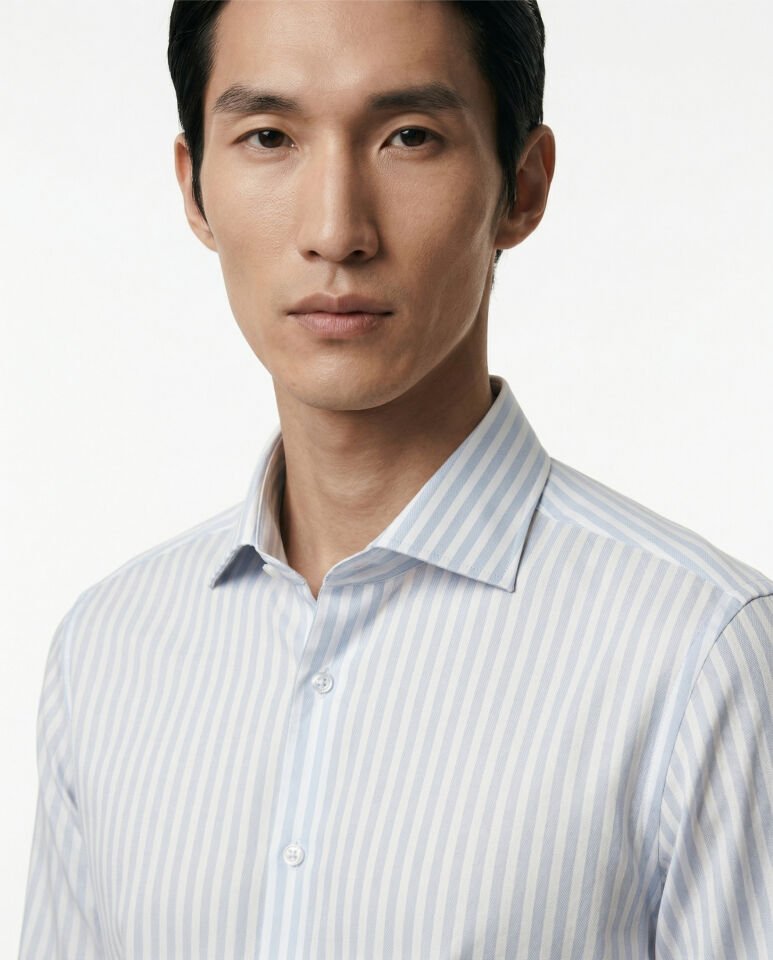 Bari İtalyan Yaka Gömlek Mavi - 42