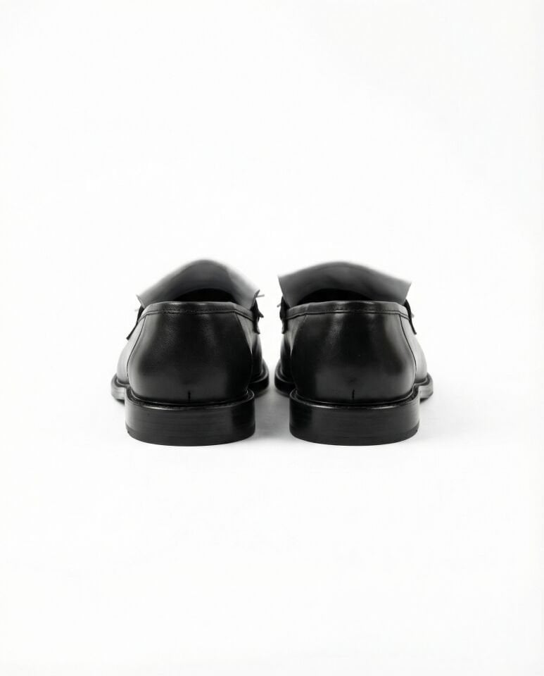 Loafer Ayakkabı Siyah-Beyaz Santo - 44