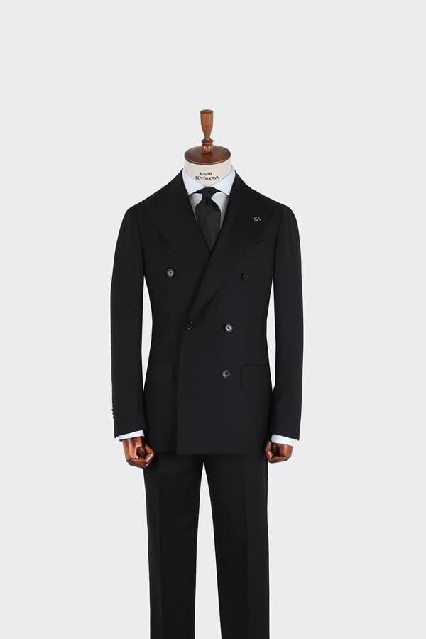Magnato Kruvaze Takım Elbise Siyah - 56