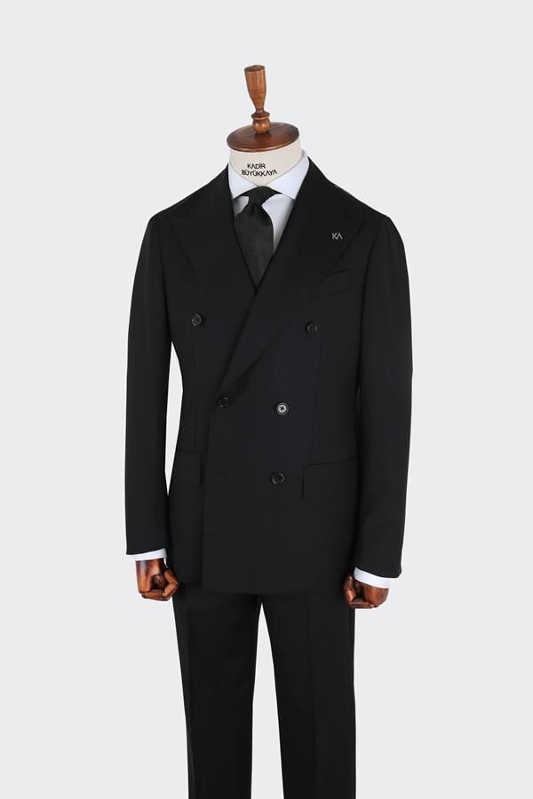 Magnato Kruvaze Takım Elbise Siyah - 56