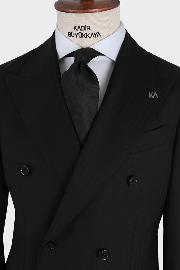 Magnato Kruvaze Takım Elbise Siyah - 56