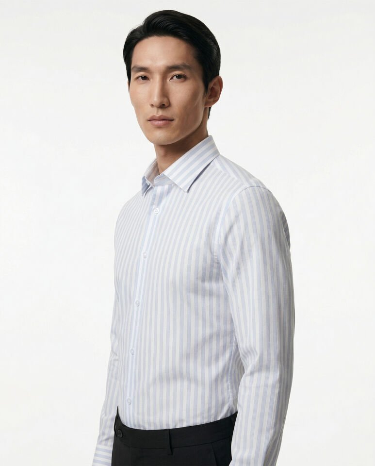 Bari İtalyan Yaka Gömlek Mavi - 46