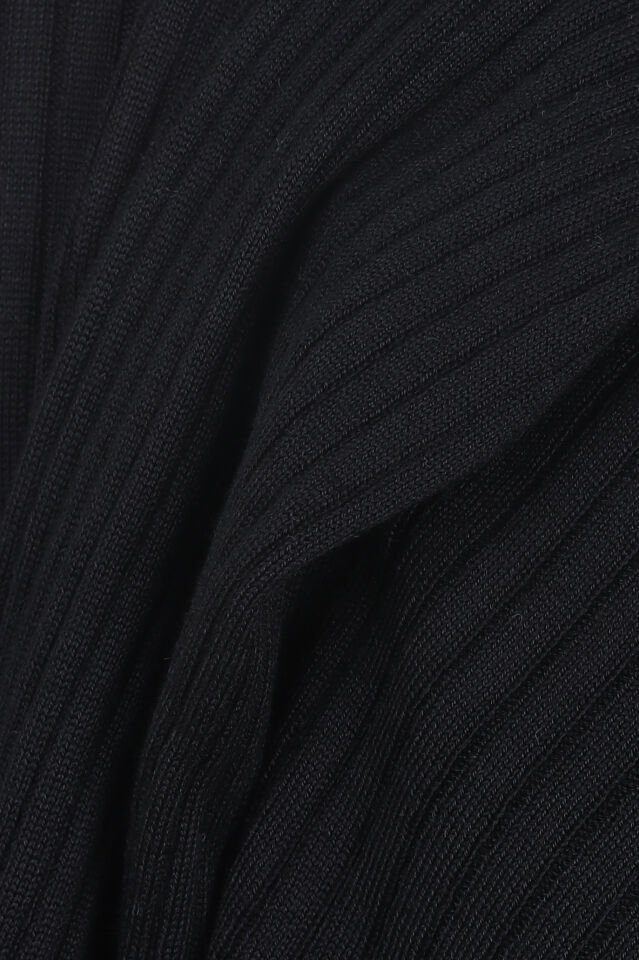 V Yaka Hırka Siyah - XL