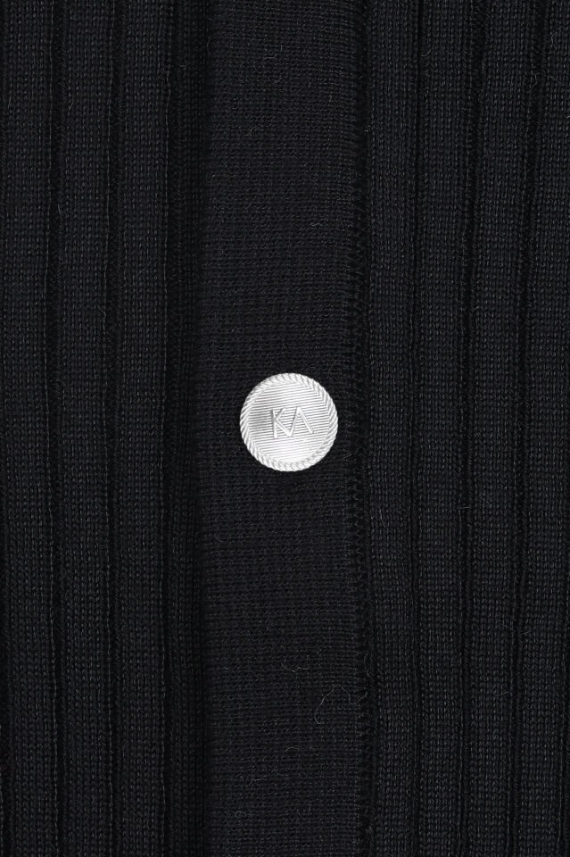 V Yaka Hırka Siyah - XL