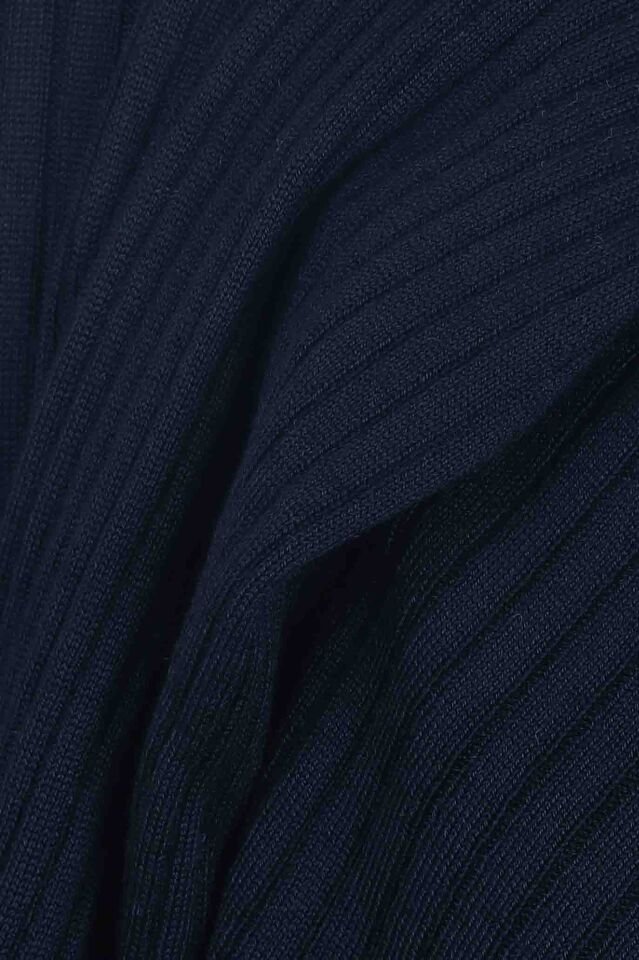 V Yaka Hırka Lacivert - XL