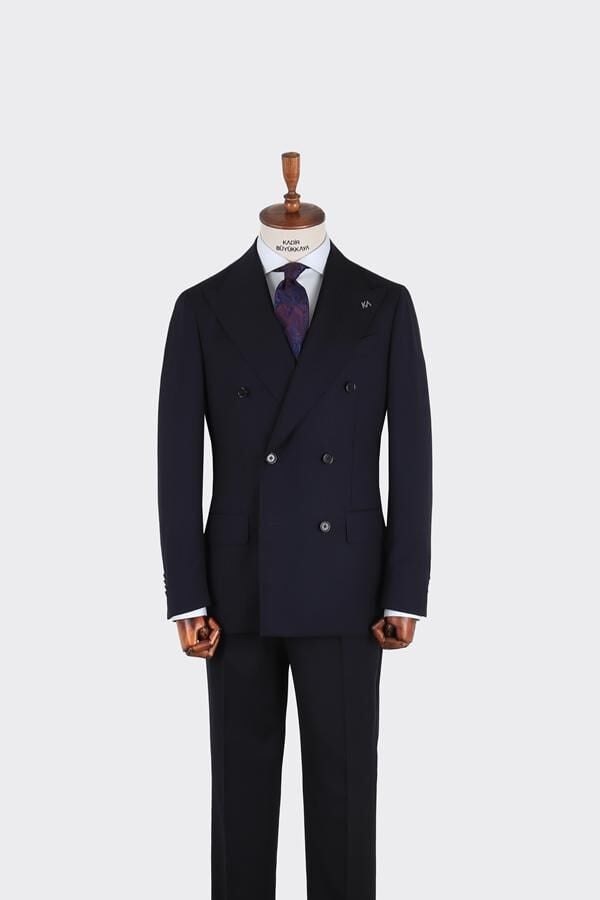 Magnato Kruvaze Takım Elbise Lacivert - 56