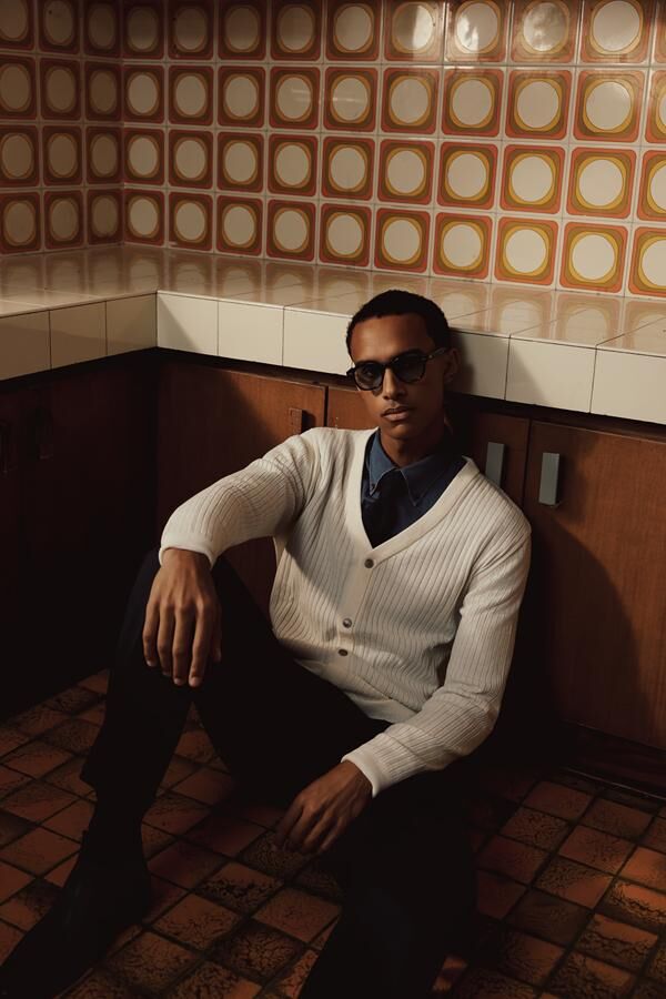 V Yaka Hırka Ekru - XL