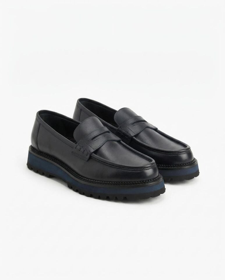 Loafer Ayakkabı Lacivert Santo - 44