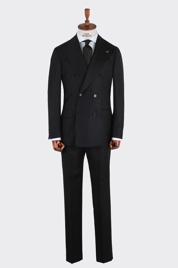Milano Kruvaze Takım Elbise Siyah - 50