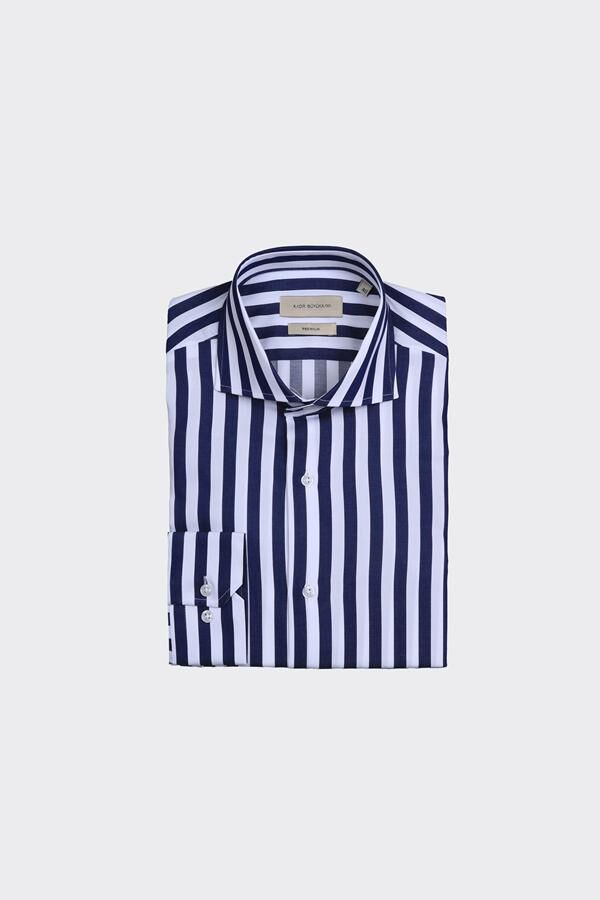 İtalyan Yaka Gömlek Lacivert - 40