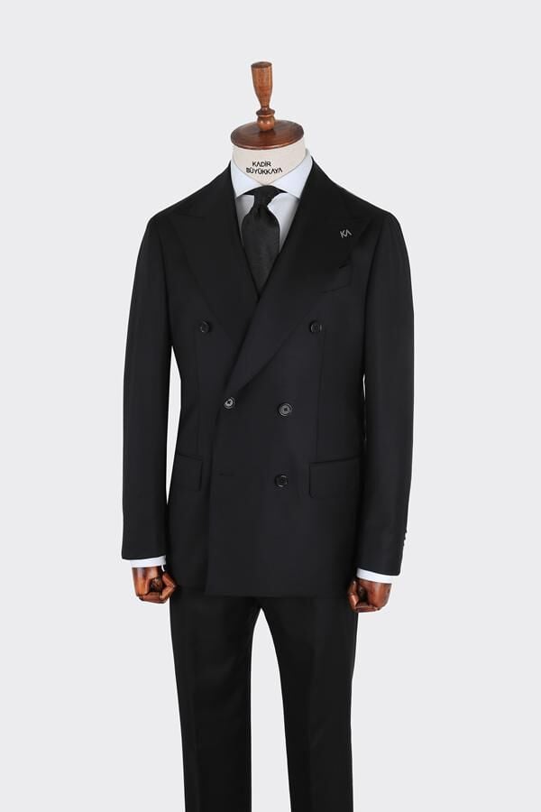 Milano Kruvaze Takım Elbise Siyah - 56