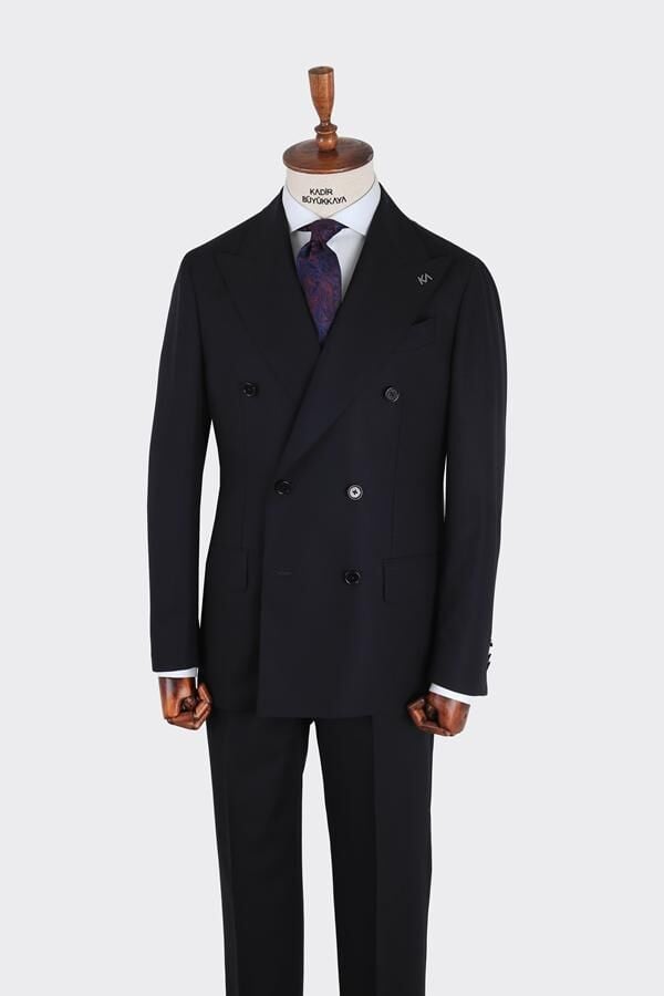 Milano Kruvaze Takım Elbise Lacivert - 56