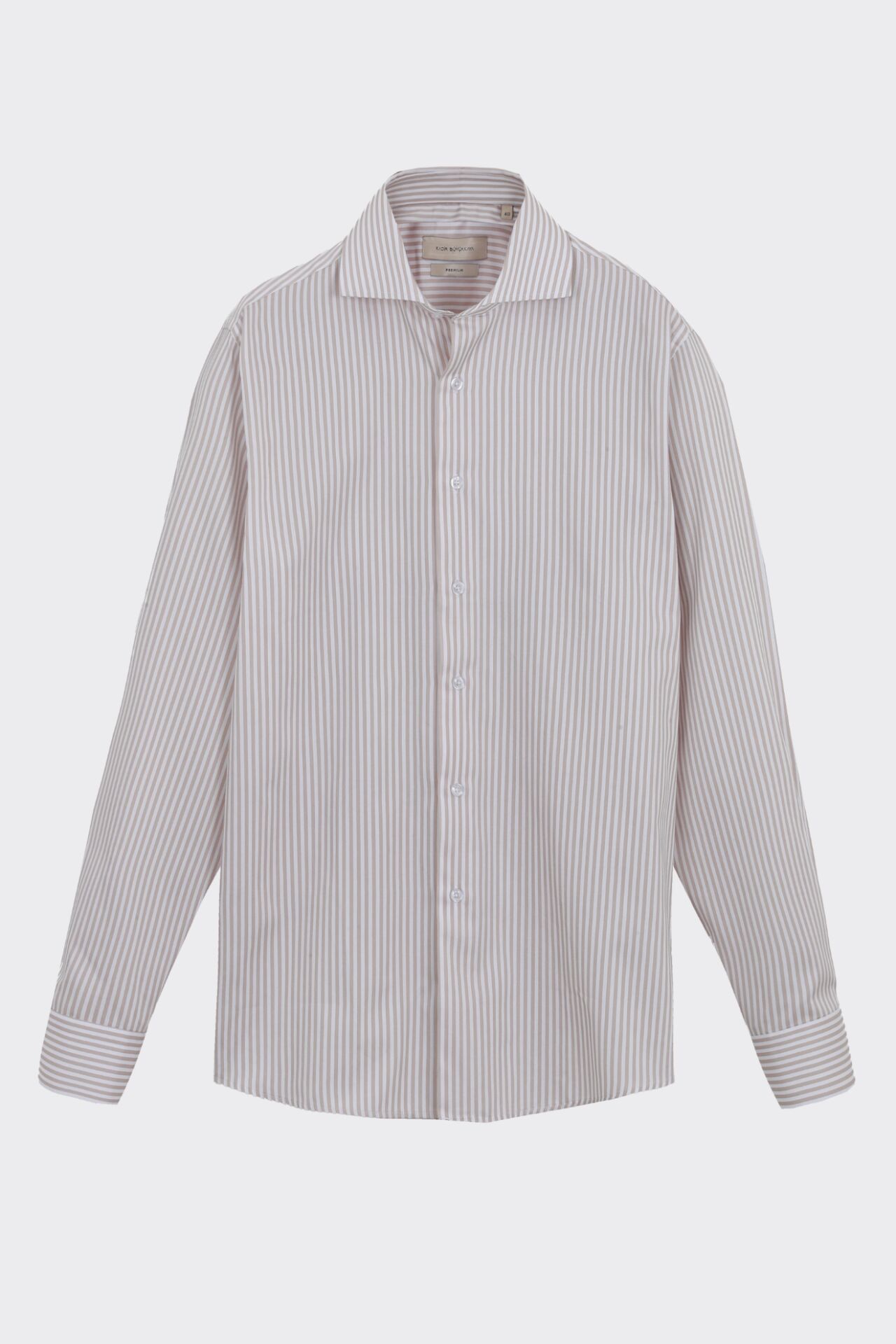 İtalyan Yaka Gömlek Bej - 38