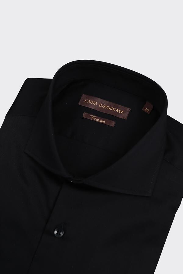 İtalyan Yaka Gömlek Siyah - 40