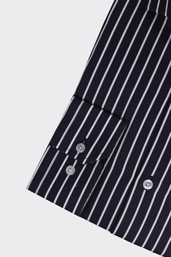 İtalyan Yaka Gömlek Lacivert - 40