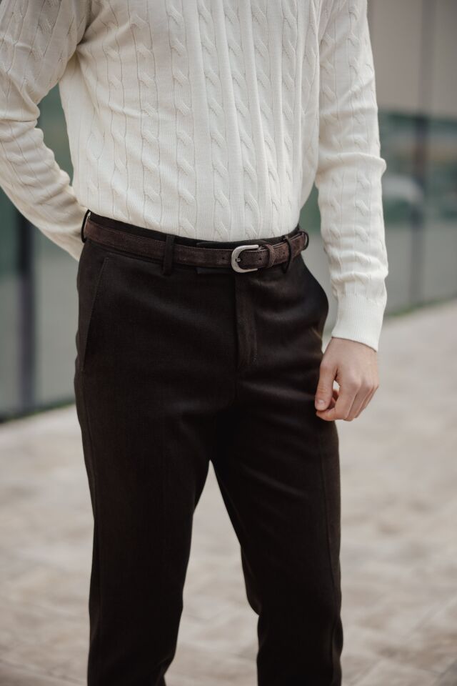 Rome Slim Fit Pantolon Mürdüm - 44