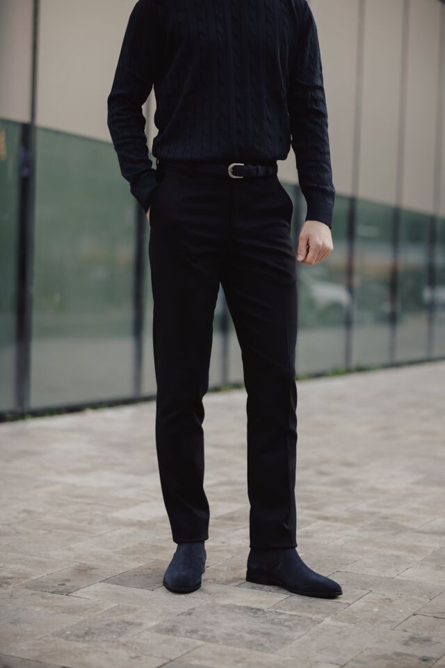 Rome Slim Fit Pantolon Lacivert - 42