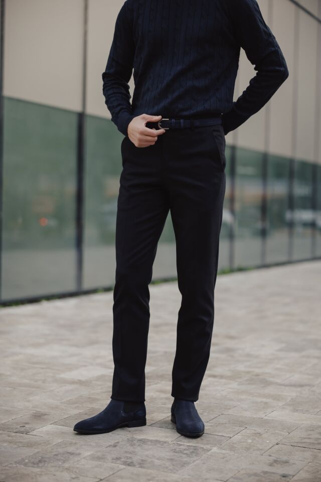 Rome Slim Fit Pantolon Lacivert - 44