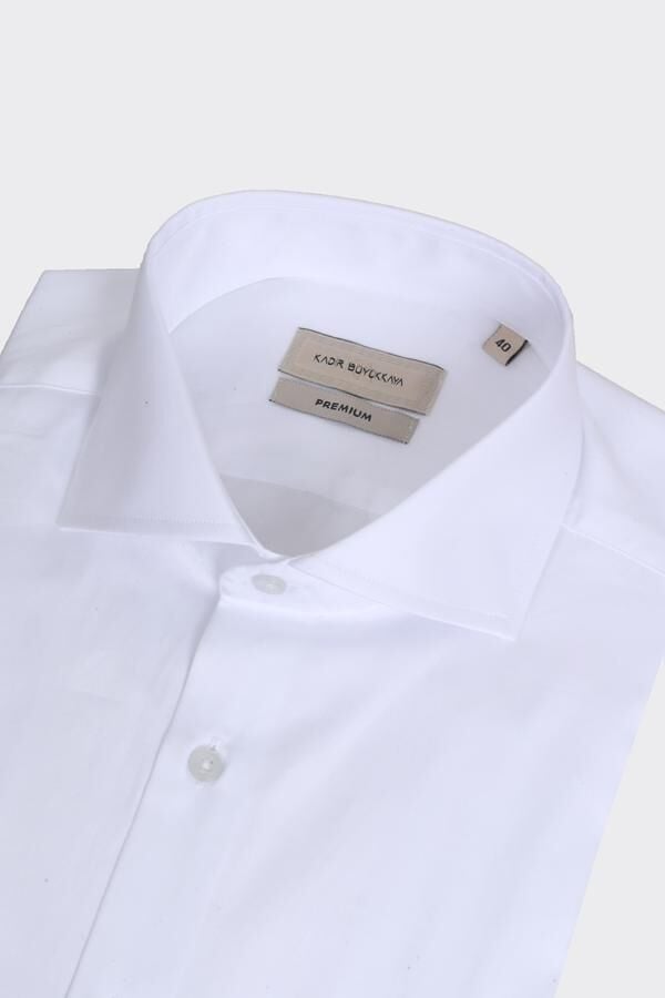 İtalyan Yaka Gömlek Beyaz - 46