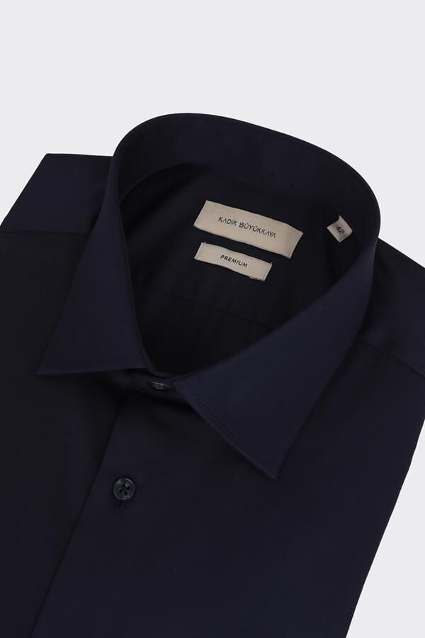 İngiliz Yaka Gömlek Lacivert - 46