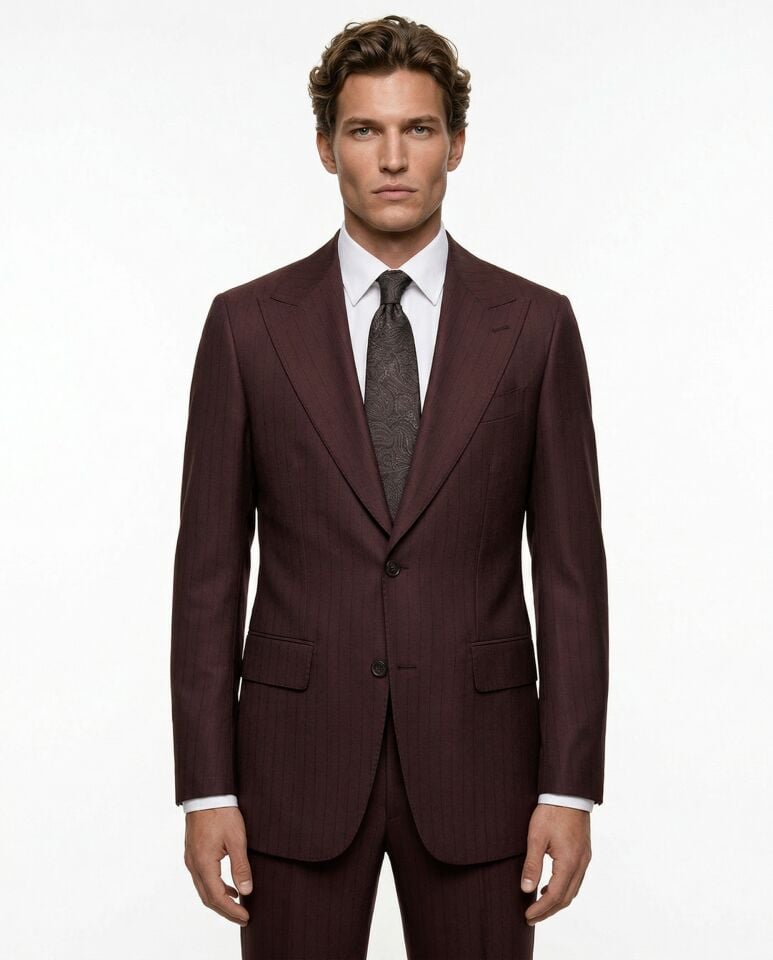 Manly Takım Elbise Bordo - 50