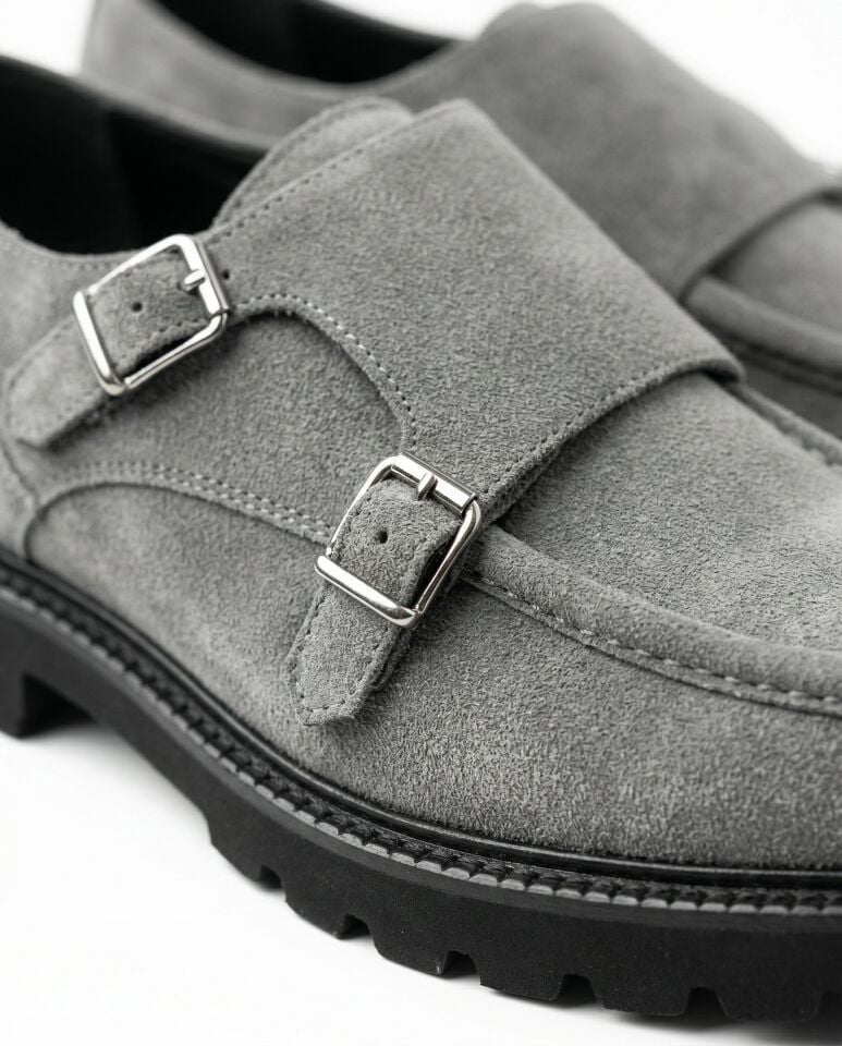 Loafer Ayakkabı Gri Süet - 40