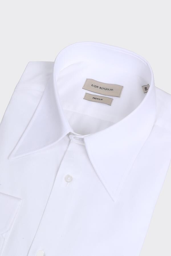 Büyük İngiliz Yaka Gömlek Beyaz - 46