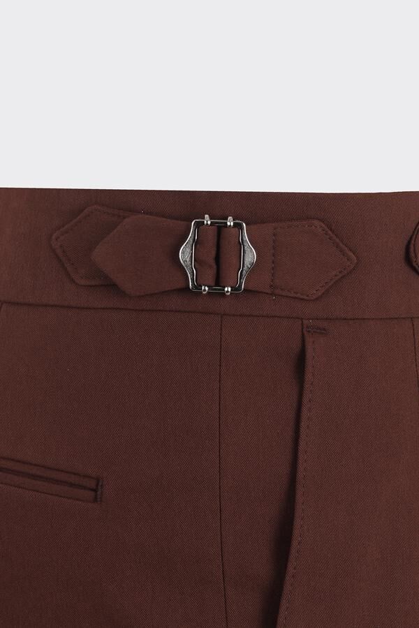 Giverny Çift Pile Pantolon Kahverengi - 42