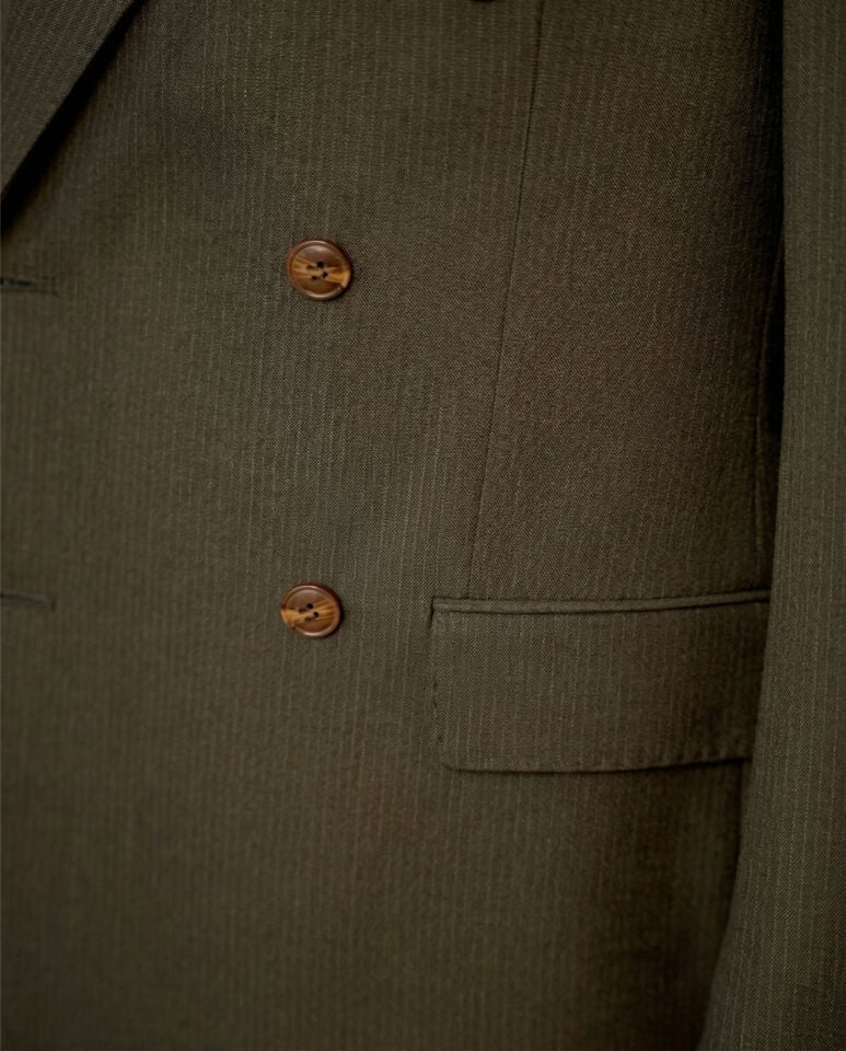 Cursive Kruvaze Takım Elbise Haki - 58