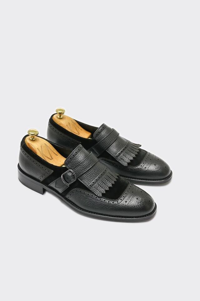 Klasik Ayakkabı Siyah Floter-Siyah Süet - 40