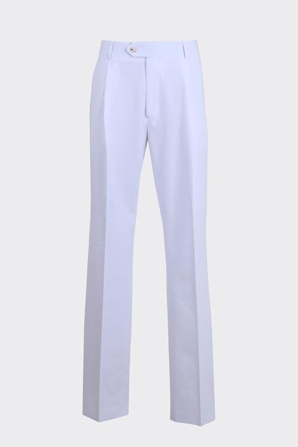 Barcelona Modern Fit Pantolon Beyaz - 40