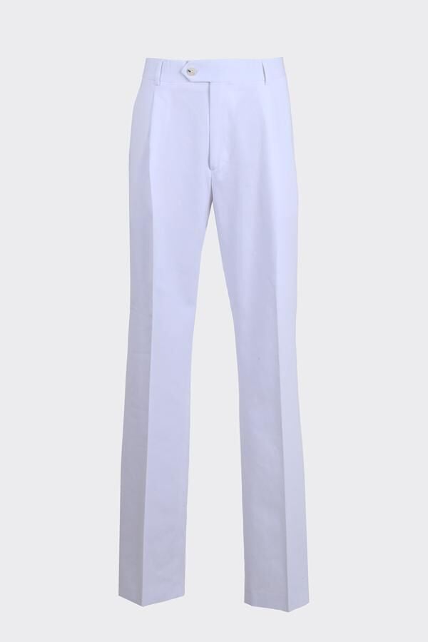 Barcelona Modern Fit Pantolon Beyaz - 42