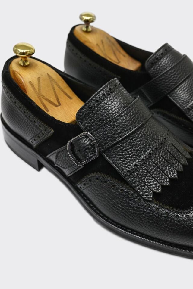 Klasik Ayakkabı Siyah Floter-Siyah Süet - 44