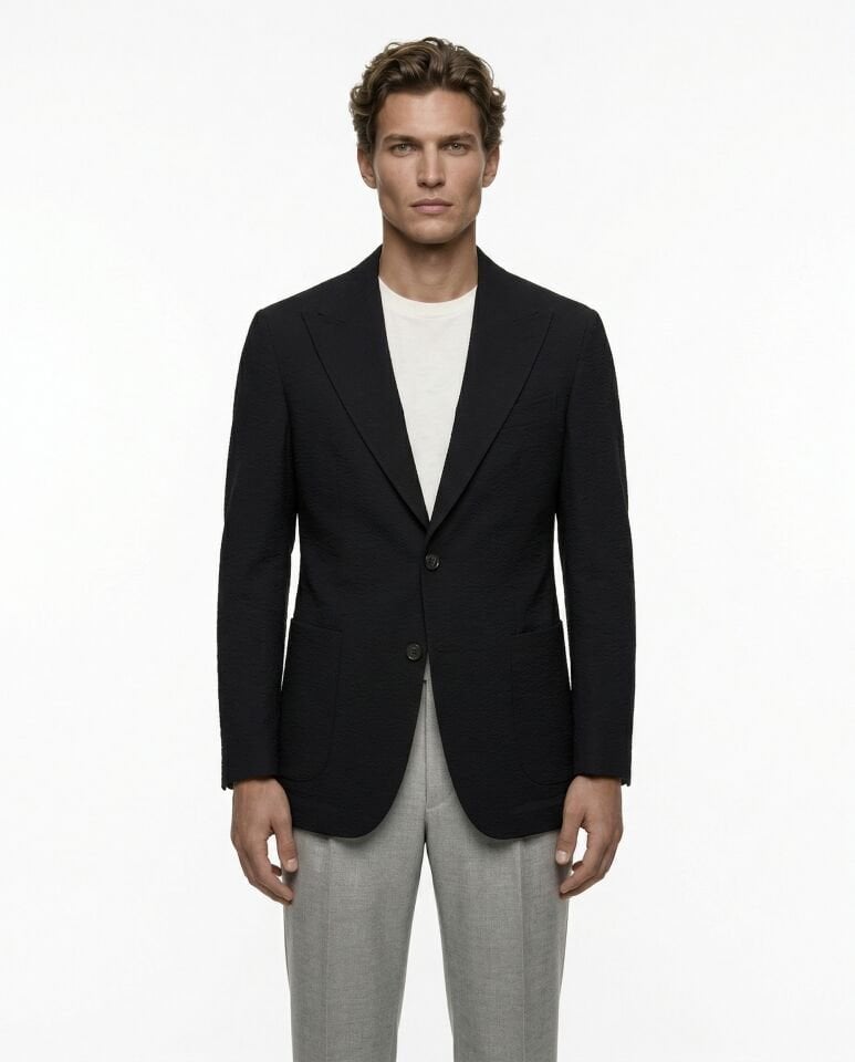 Grid Ceket Siyah - 54