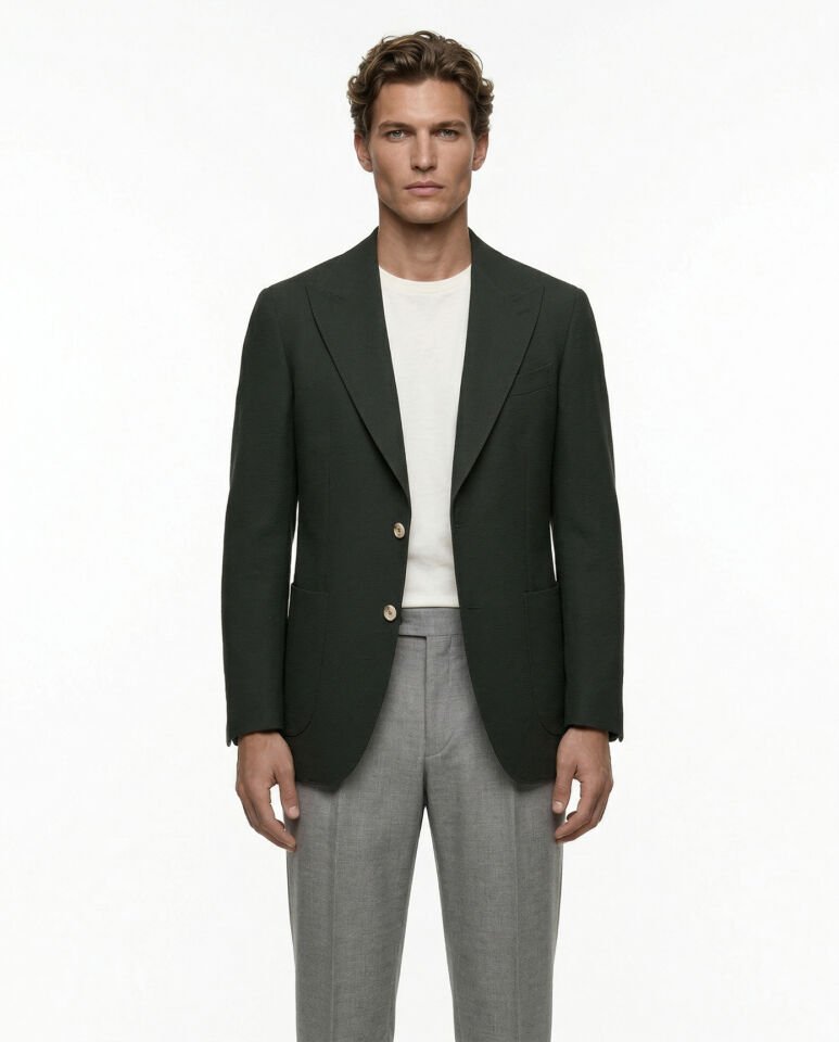 Grid Ceket Haki - 46